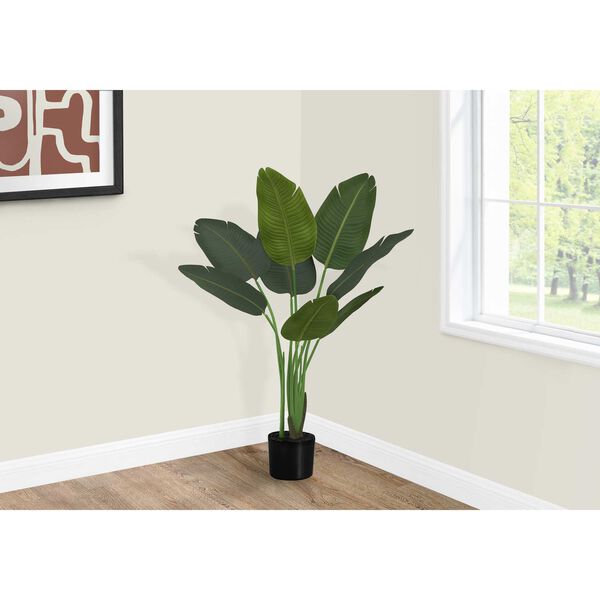 Black Green 44-Inch Indoor Faux Fake Floor Potted Decorative Bird Paradise Artificial Plant, image 2